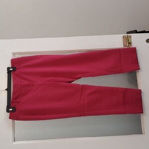 WHBM SZ 6 rose color zip up ankle pants